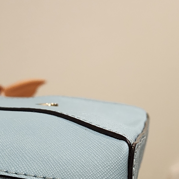 Kate Spade Light Blue Leather Crossbody Bag Envelope Flap Quiet Luxury Garden - Picture 16 of 16